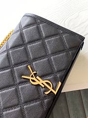YSL Becky chain walle in quilted lambskin in black size 22.5cm - 6
