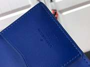 Louis Vuitton Pocket organizer taurillon monogram in blue size 11cm - 3