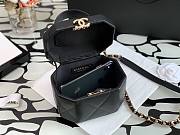 Chanel Small vanity case lambskin & gold metal in black AS2630 size 15cm - 5