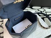 Chanel Small vanity case lambskin & gold metal in blue AS2630 size 15cm - 6