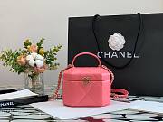 Chanel Small vanity case lambskin & gold metal in pink AS2630 size 15cm - 1