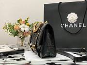 Chanel Flap bag aged calfskin & gold-tone metal in black AS2696 size 25cm - 2