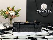 Chanel Flap bag aged calfskin & gold-tone metal in black AS2696 size 25cm - 3