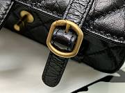 Chanel Flap bag aged calfskin & gold-tone metal in black AS2696 size 25cm - 4