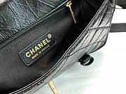 Chanel Flap bag aged calfskin & gold-tone metal in black AS2696 size 25cm - 6
