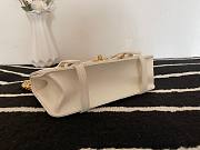 Chanel Flap bag aged calfskin & gold-tone metal in white AS2696 size 25cm - 5