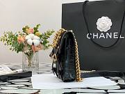 Chanel Mini flap bag aged calfskin & gold-tone metal in black AS2695 size 17cm - 5