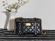 Chanel Flap bag aged calfskin & gold-tone metal tweeds fabrics AS2696 size 25cm - 4