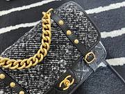 Chanel Flap bag aged calfskin & gold-tone metal tweeds fabrics AS2696 size 25cm - 6