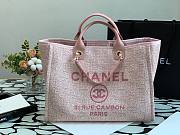 Chanel Large deauville shopping tote bag in pink size 38cm - 2