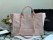 Chanel Large deauville shopping tote bag in pink size 38cm - 5