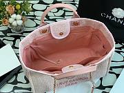 Chanel Large deauville shopping tote bag in pink size 38cm - 6