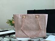 Chanel Medium deauville shopping tote bag in pink size 34cm - 4