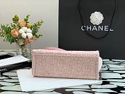 Chanel Small deauville shopping tote bag in pink size 28cm - 4