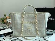 Chanel Large deauville shopping tote bag in white size 38cm - 1