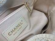 Chanel Small deauville shopping tote bag in white size 28cm - 5