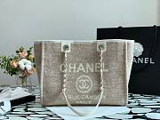 Chanel Medium deauville shopping tote bag in irovy size 34cm - 1