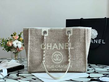 Chanel Medium deauville shopping tote bag in irovy size 34cm