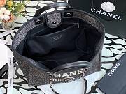 Chanel Large deauville shopping tote bag in black size 38cm - 5