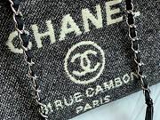 Chanel Large deauville shopping tote bag in black size 38cm - 3