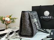 Chanel Medium deauville shopping tote bag in black size 34cm - 6