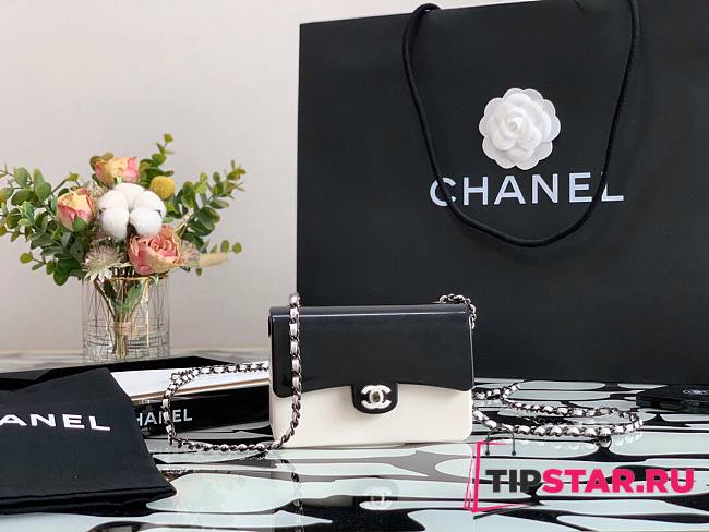 Chanel Mini evening bag plexi & black metal AS2534 size 12cm - 1