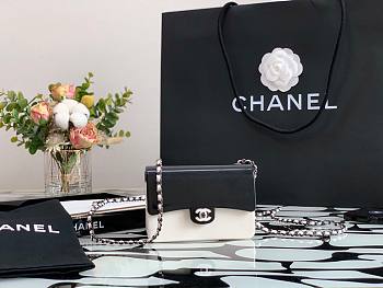 Chanel Mini evening bag plexi & black metal AS2534 size 12cm