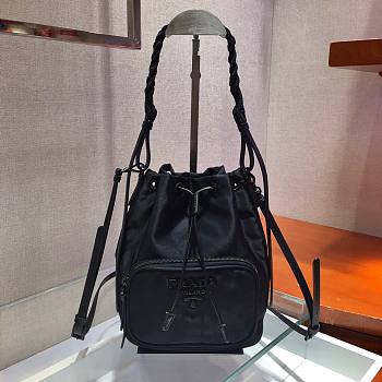Prada Black fabric bucket bag 92698530 size 18cm