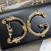 D&G Nappa black leather Girls shoulder bag size 21cm - 6