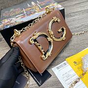 D&G Nappa brown leather Girls shoulder bag size 21cm - 5