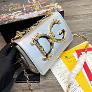 D&G Nappa silver leather Girls shoulder bag size 21cm - 3