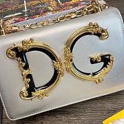 D&G Nappa silver leather Girls shoulder bag size 21cm - 2