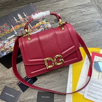 D&G Amore bag in red calfskin size 27cm