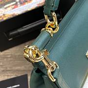 D&G Small dauphine leather Sicily bag in green size 20cm - 6