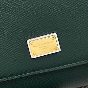 D&G Small dauphine leather Sicily bag in green size 20cm - 5