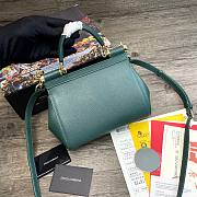 D&G Small dauphine leather Sicily bag in green size 20cm - 2