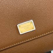 D&G Small dauphine leather Sicily bag in brown size 20cm - 6