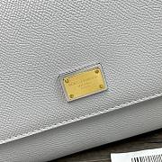 D&G Small dauphine leather Sicily bag in gray size 20cm - 4