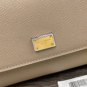 D&G Small dauphine leather Sicily bag in beige size 20cm - 2