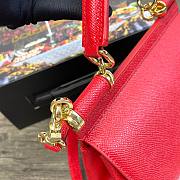 D&G Small dauphine leather Sicily bag in red size 20cm - 2