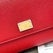 D&G Small dauphine leather Sicily bag in red size 20cm - 4
