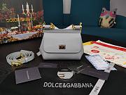 D&G dauphine leather Sicily bag in gray size 16cm - 1