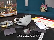 D&G dauphine leather Sicily bag in gray size 16cm - 5