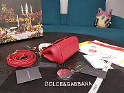 D&G dauphine leather Sicily bag in red size 16cm - 2