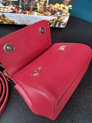D&G dauphine leather Sicily bag in red size 16cm - 5