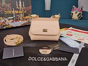 D&G dauphine leather Sicily bag in nude size 16cm - 1