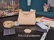 D&G dauphine leather Sicily bag in nude size 16cm - 4
