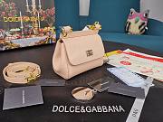 D&G dauphine leather Sicily bag in nude size 16cm - 2