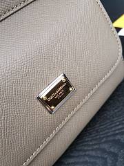 D&G dauphine leather Sicily bag in beige size 16cm - 5