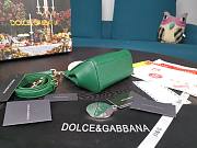 D&G dauphine leather Sicily bag in green size 16cm - 6